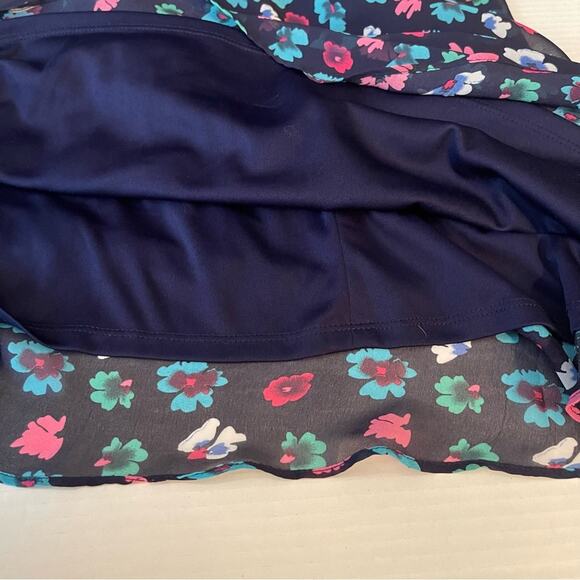 Betsey Johnson Navy Floral Dress Size 10 - Picture 8 of 12